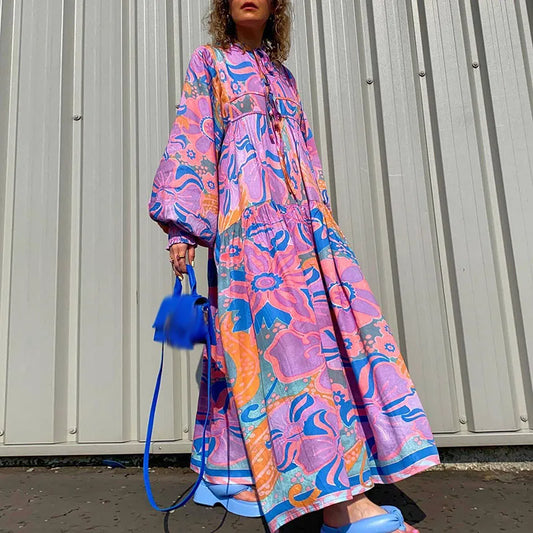 Bloomverra | Tijdloze Florale Elegantie Jurk
