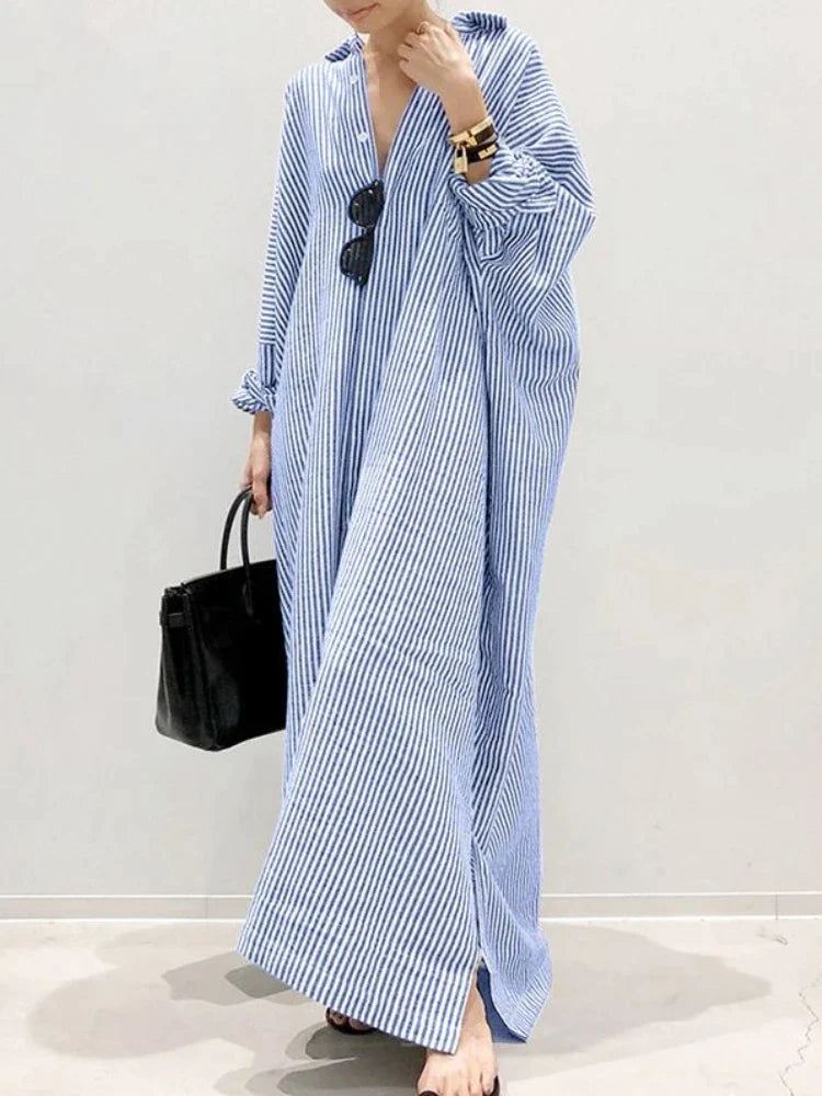 Skye | Gestreepte modejurk