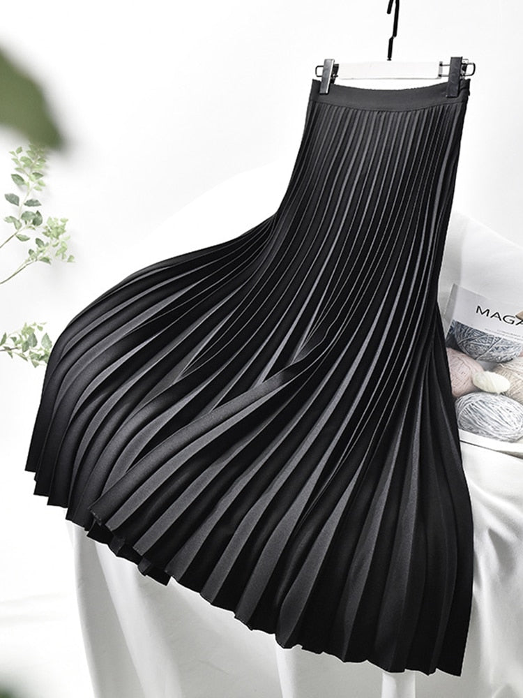 Elanora | Plissérok met hoge taille