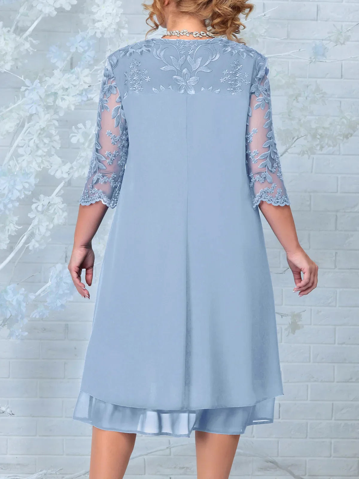 Mairelynn | Oversized geborduurde banketjurk