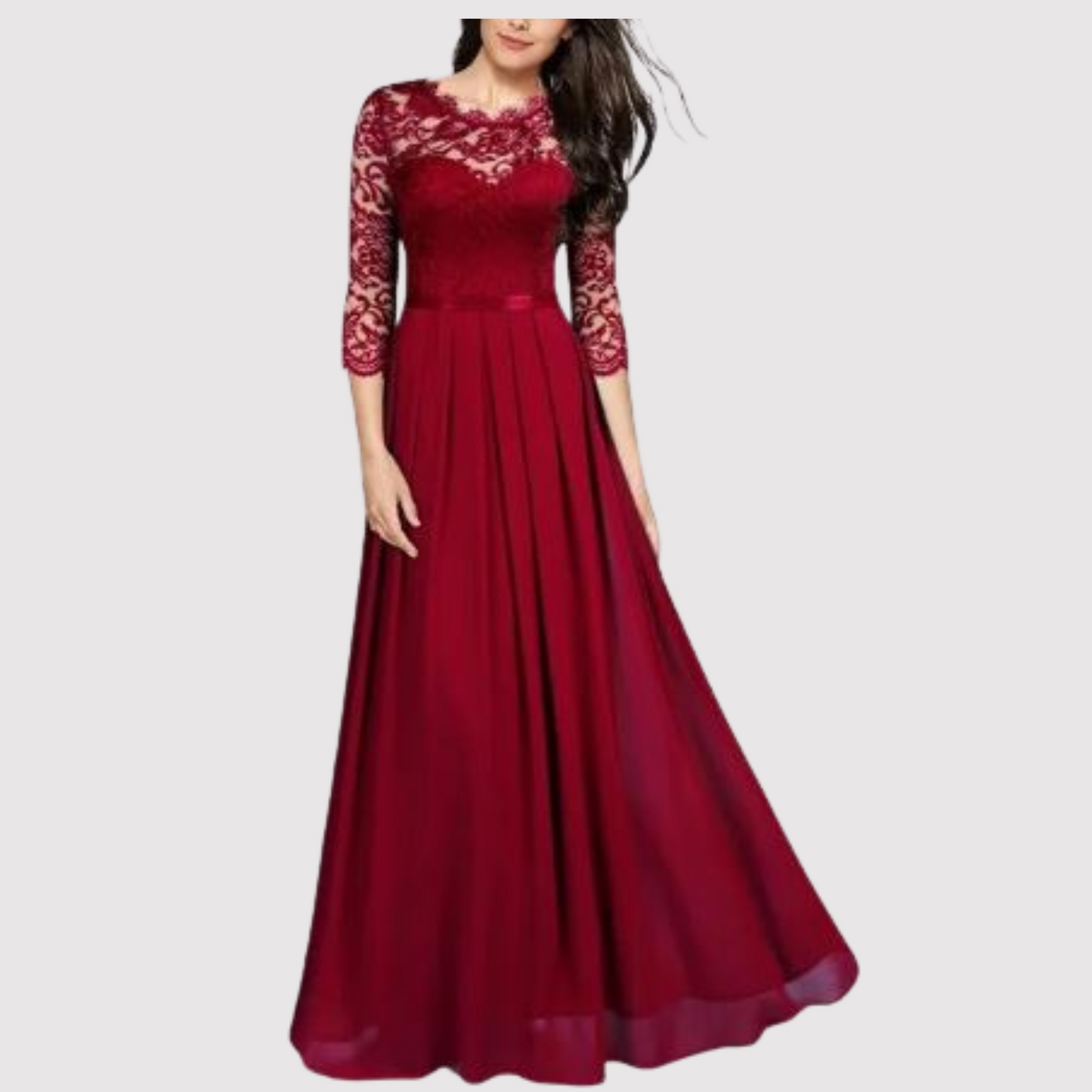Lysavine |  Kanten chiffon jurkje