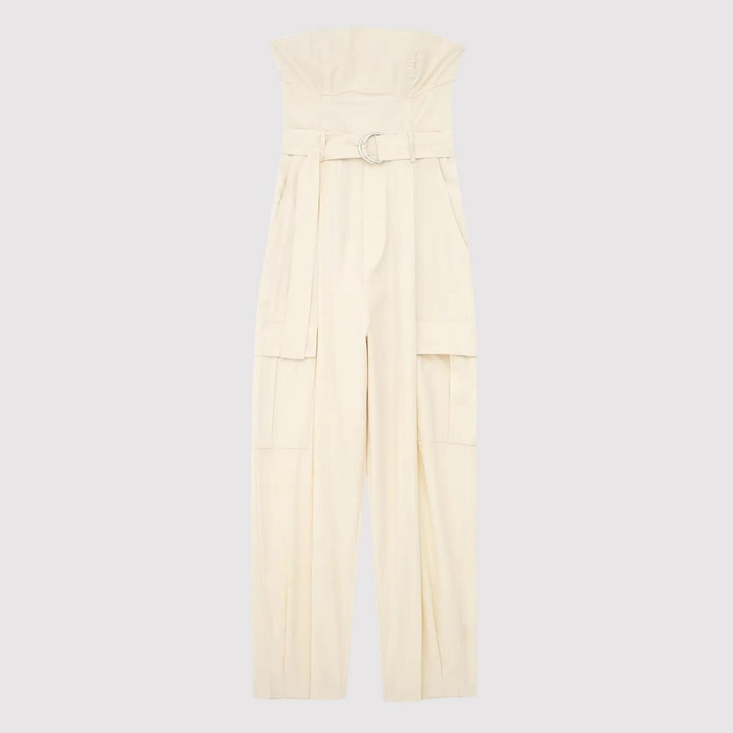 Adeline | Strapless gedrapeerde elegantie jumpsuit