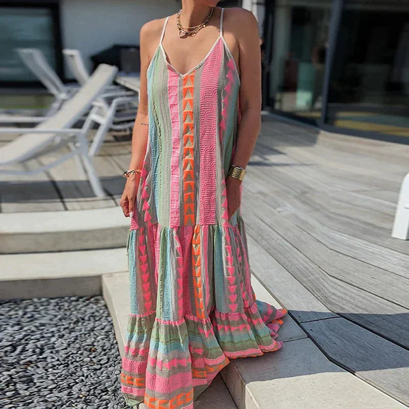 Juliet | De Dayglow midi-jurk met ruches