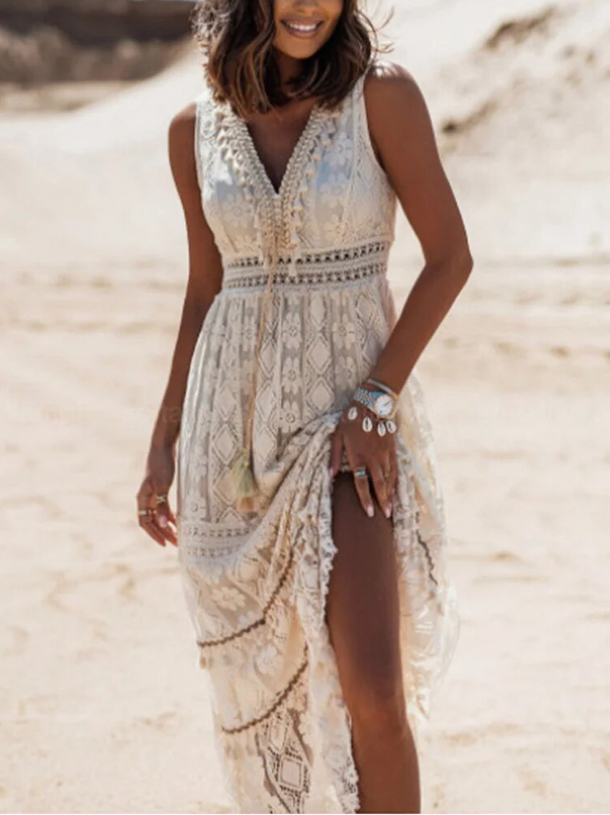 Lunavara | Boho Dreamscape Maxi Dress