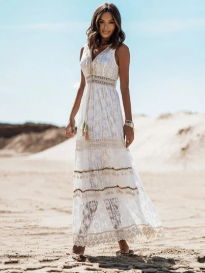 Lunavara | Boho Dreamscape Maxi Dress