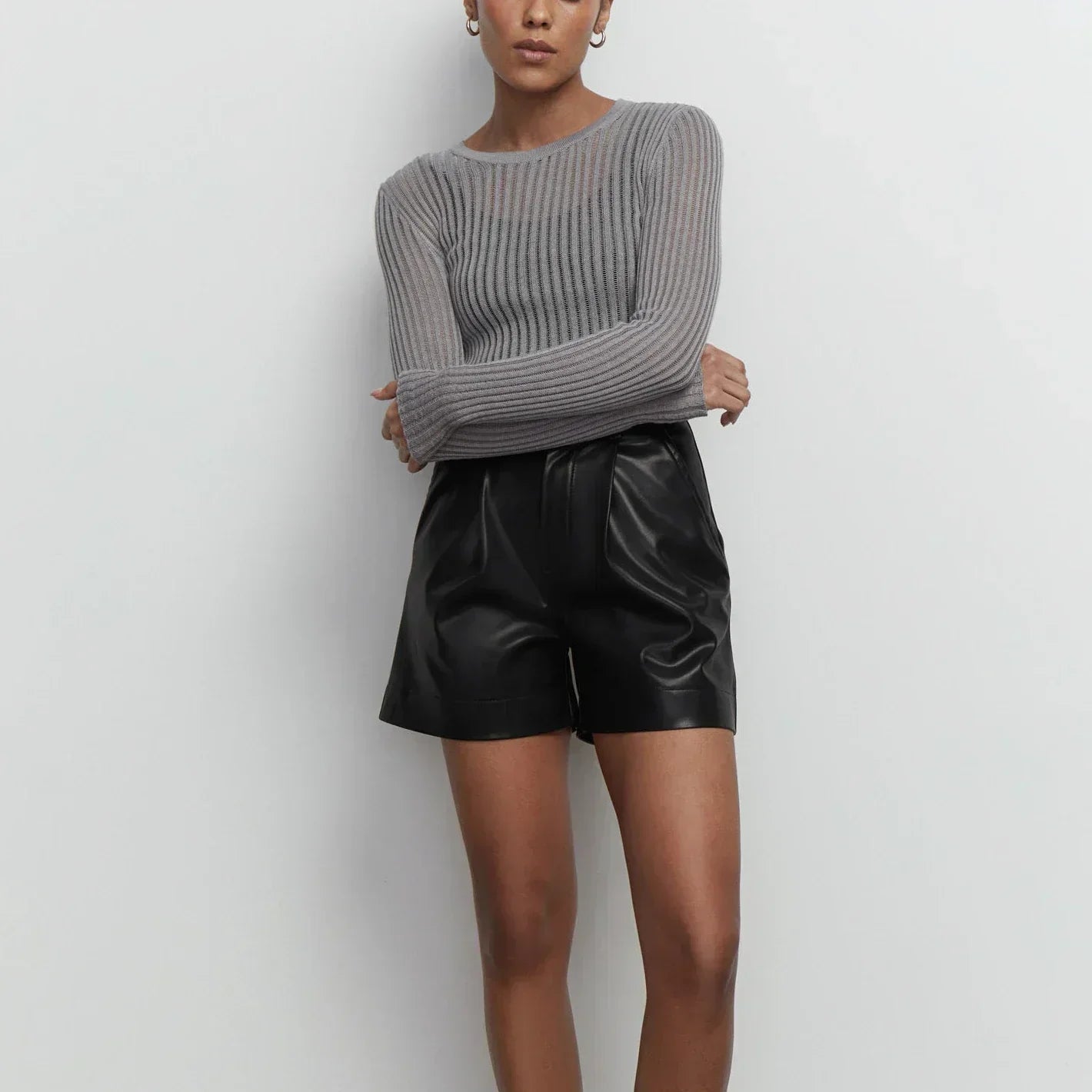 Veilvanna | Sheer Stripe Elegance Top