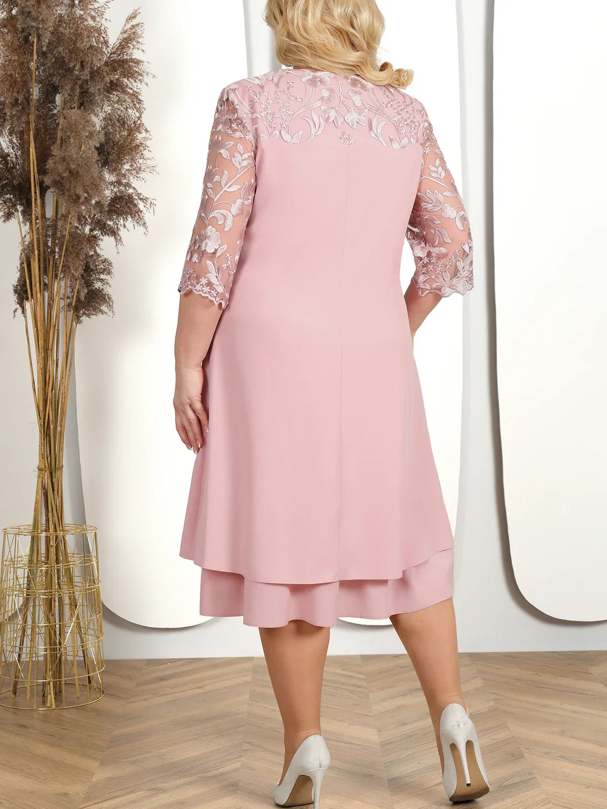 Mairelynn | Oversized geborduurde banketjurk