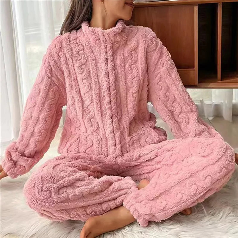 Frostrella | Knusse Elegantie Flanellen Pyjama Set