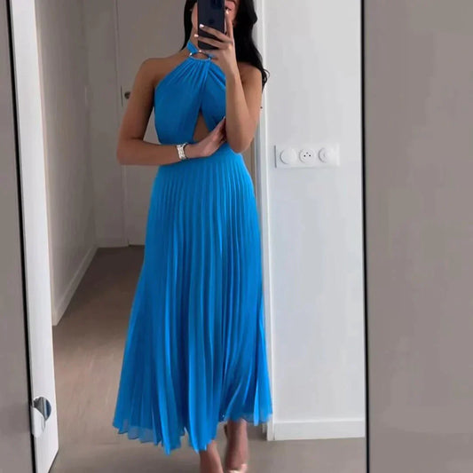 AzureAura | Azure Blauw Tuniek Jurk