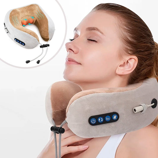 Neckova | Verwarmd U-vorm reis massagekussen