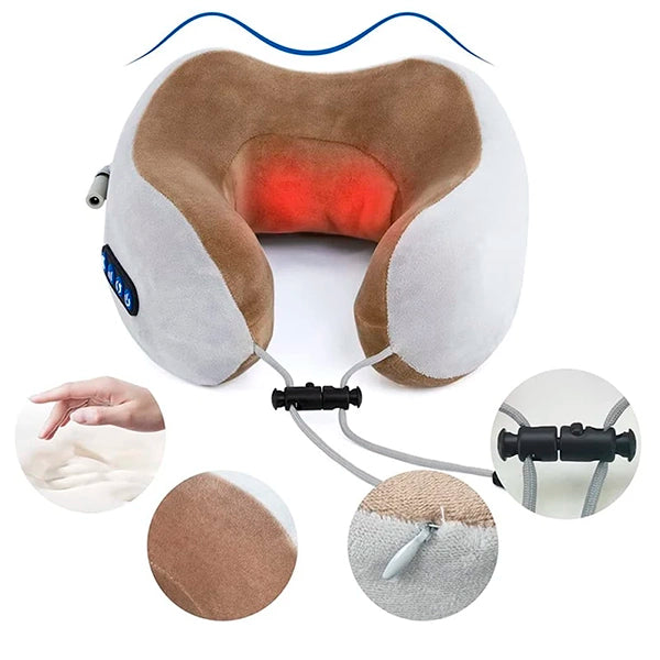 Neckova | Verwarmd U-vorm reis massagekussen