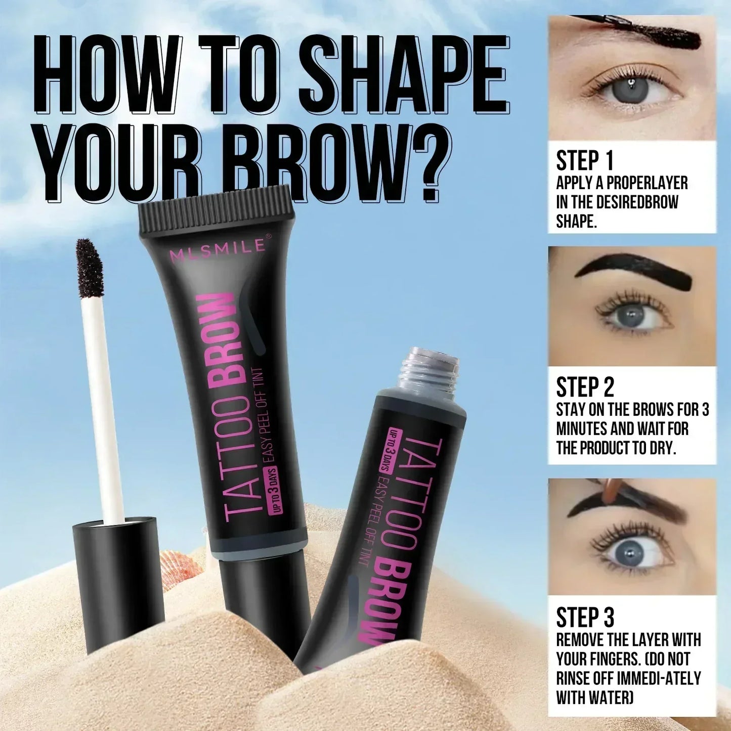 PeelOffBrow | Waterproof Peel Off Wenkbrauw Gel