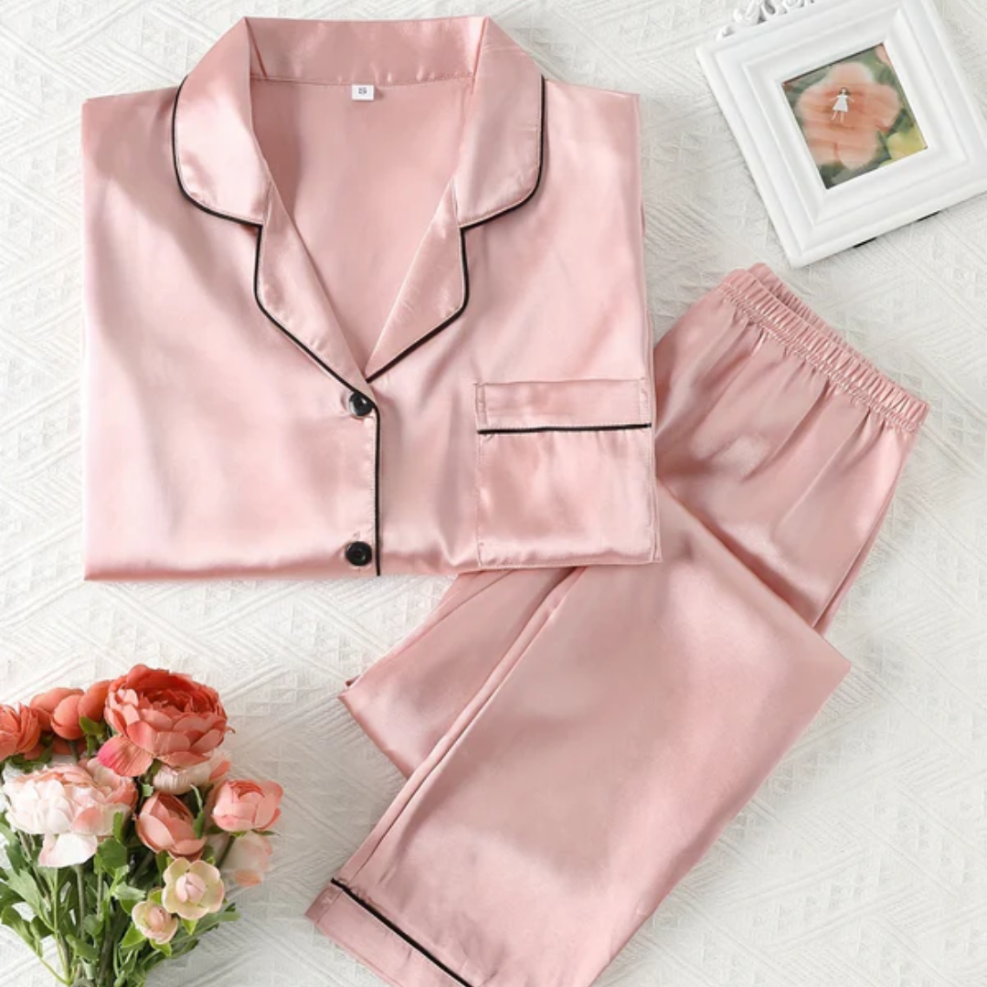 SlumberLux | Satin Elegance Pajama Set