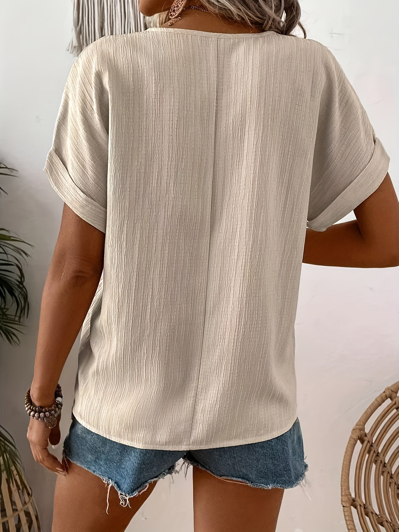 Elviera | Chic Breeze Button-Up Tee