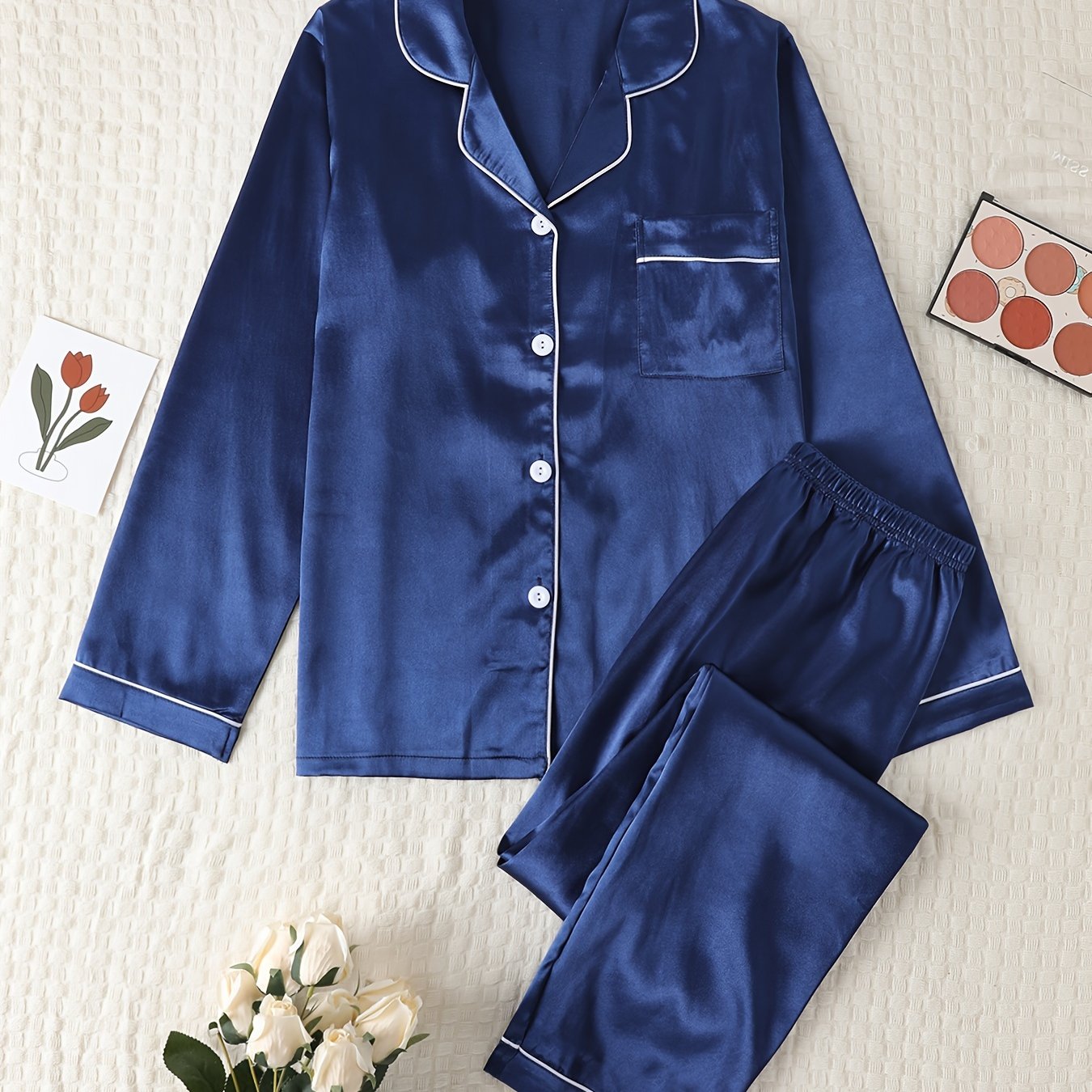 SlumberLux | Satin Elegance Pajama Set