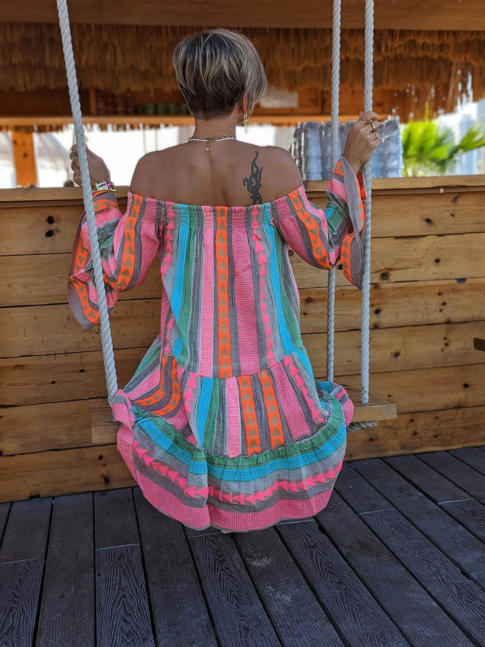 Kehlani | FreeSpirit Boho jurk met flare mouwen