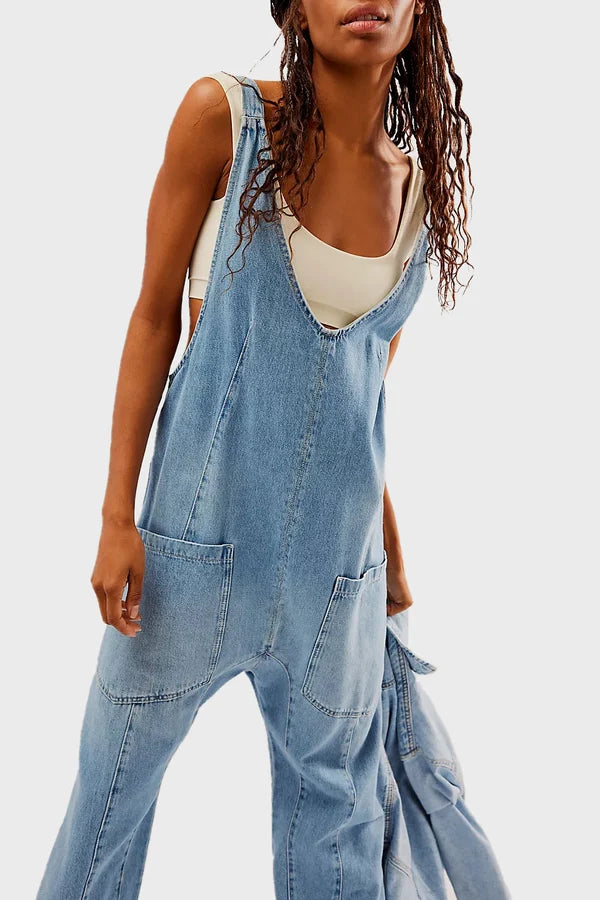 Junavra | Moeiteloze denim harem jumpsuit