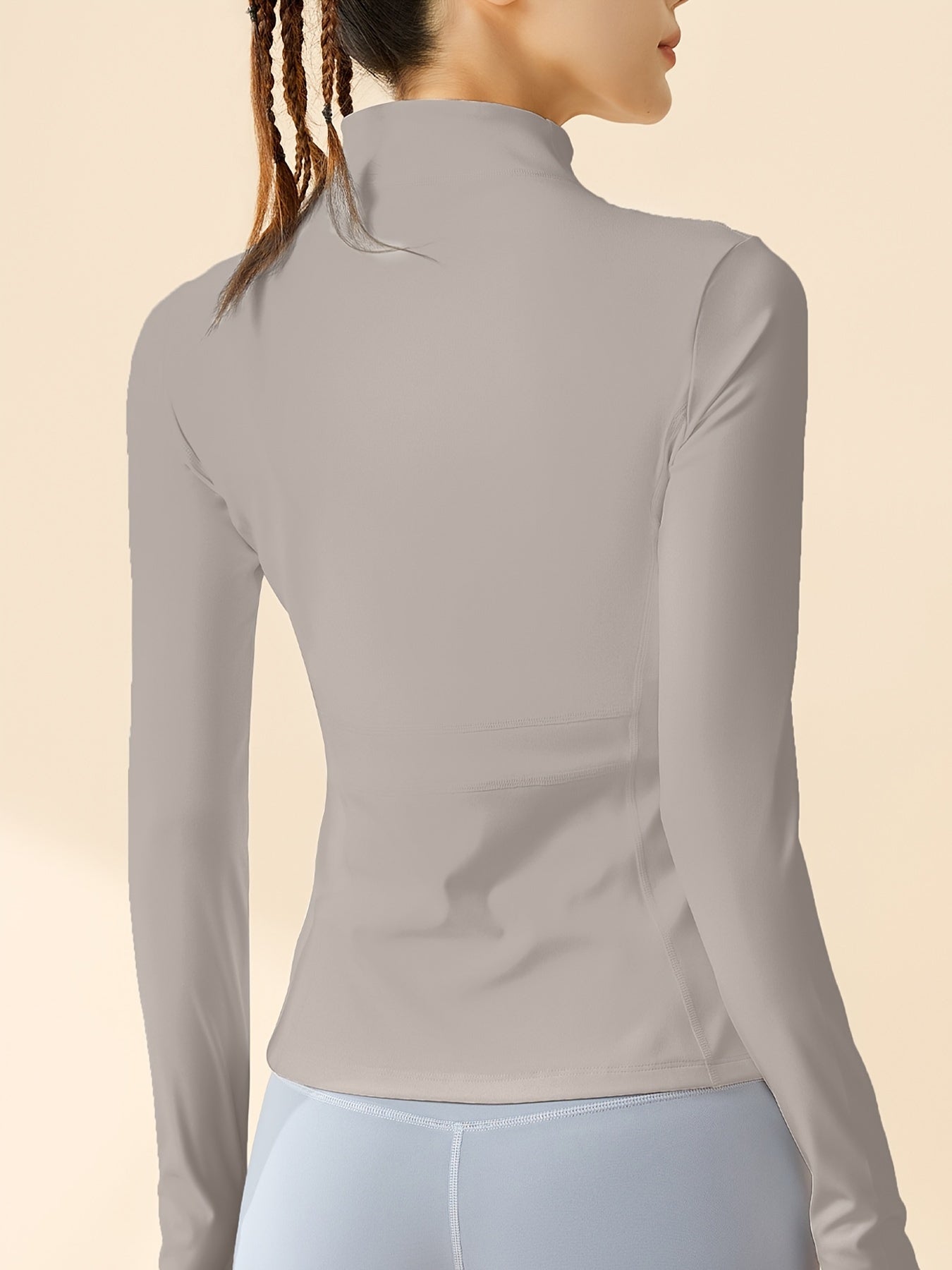 Grace | Cropped sportjack met ademende stof en staande kraag