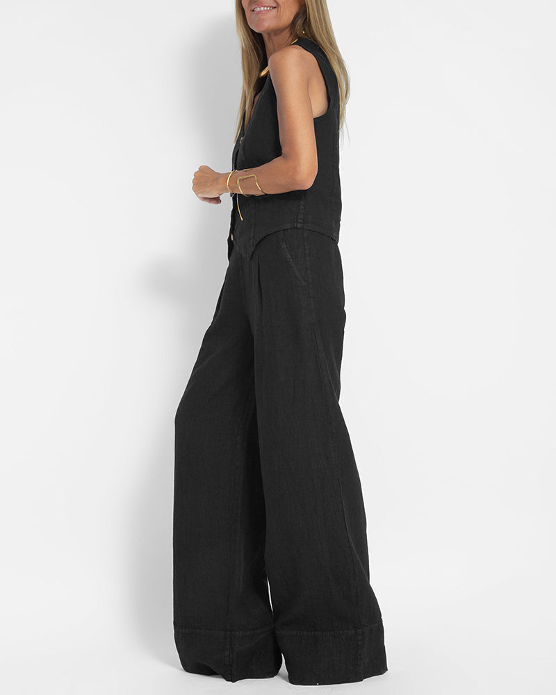 Ravela | Elegante 2-Delige Set Top & Wijde Broek