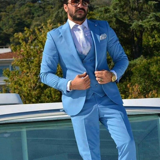 Valtoren | Midnight Blue Slim-Fit Kostuum Set