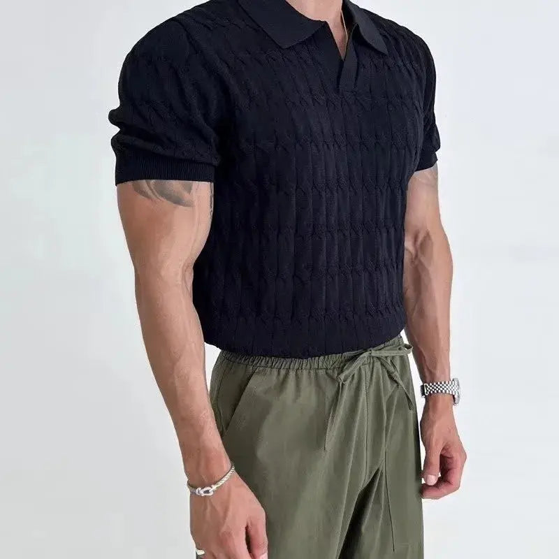 Valtros | Trendy Herenpolo met Structuur