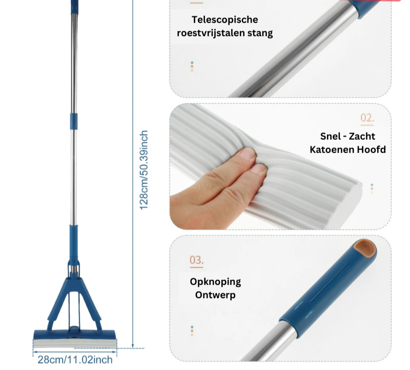 SwabClean | Handige Sponsmop