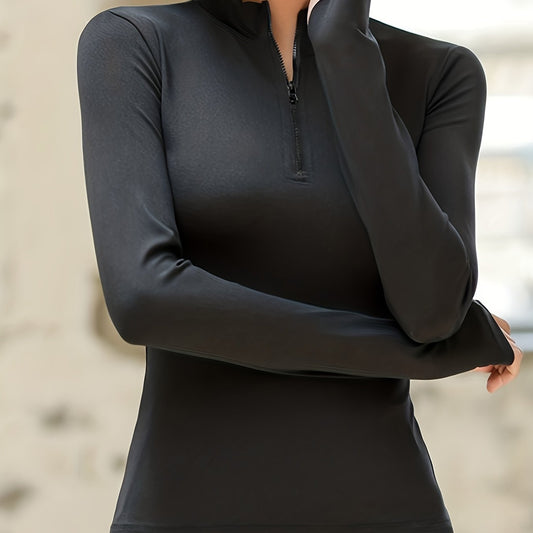 Freya | Stijlvol Half-Zip Comfort T-shirt