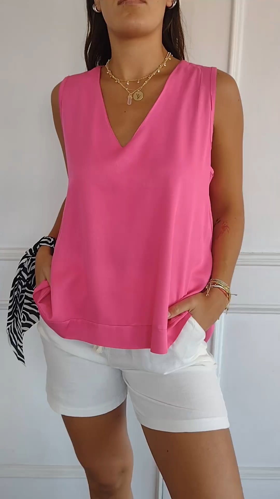 Vehlora | Moeiteloze elegantie top met V-hals