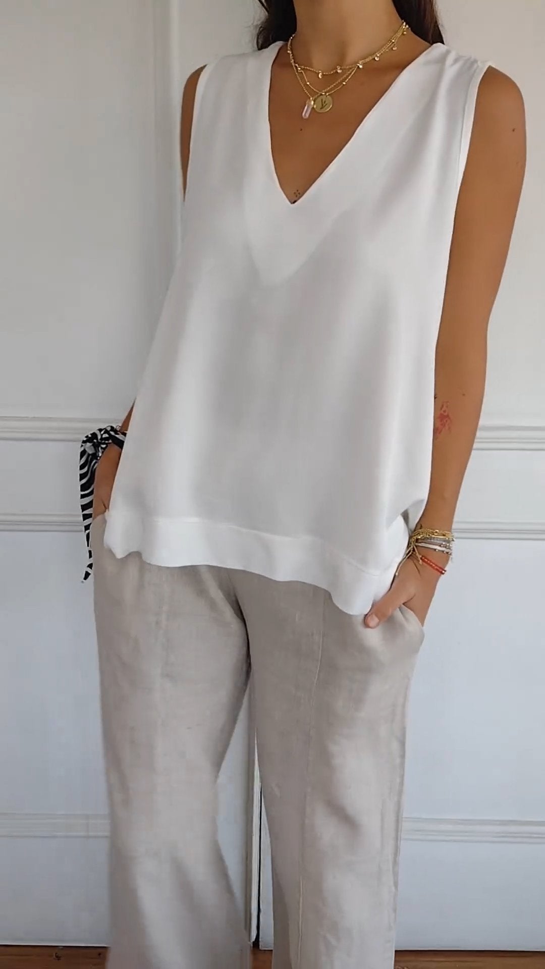 Vehlora | Moeiteloze elegantie top met V-hals