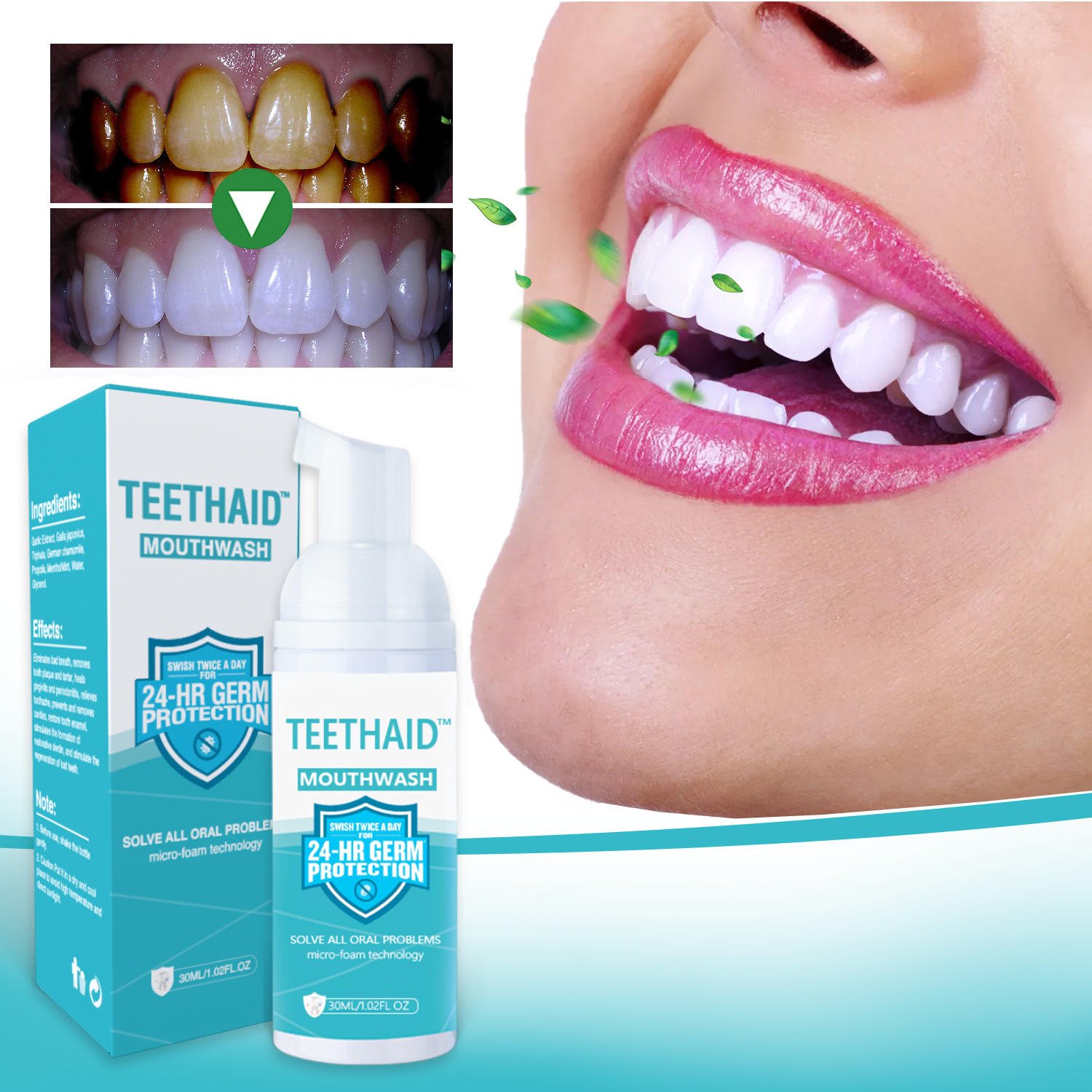 OralGuard - Puur plantaardige tandbleek- en mondverzorgingsmousse - whambeauty