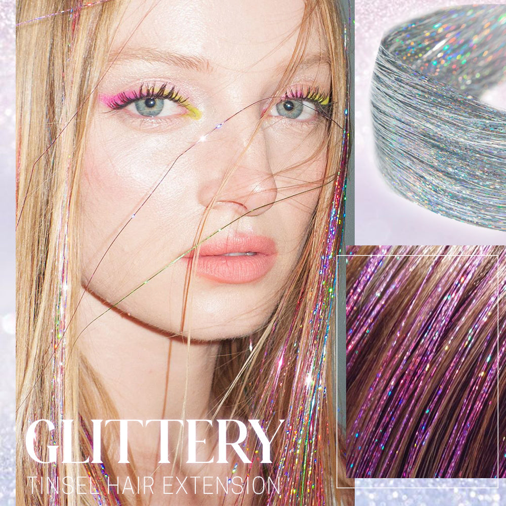 Glittery Tinsel Hair Extension - whambeauty