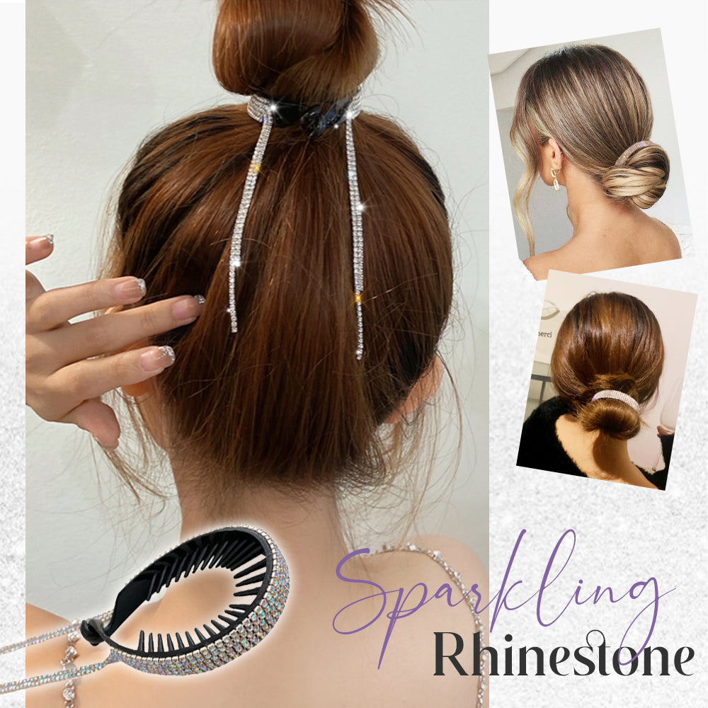 DiamondGlow Rhinestone Bun Maker - whambeauty