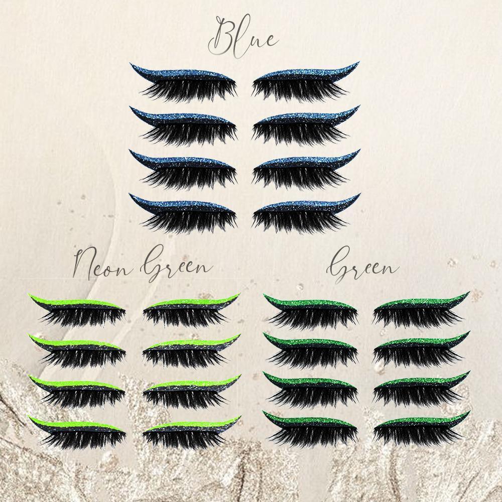 Reusable Glitter Eyeliner Eyelash Stickers - whambeauty