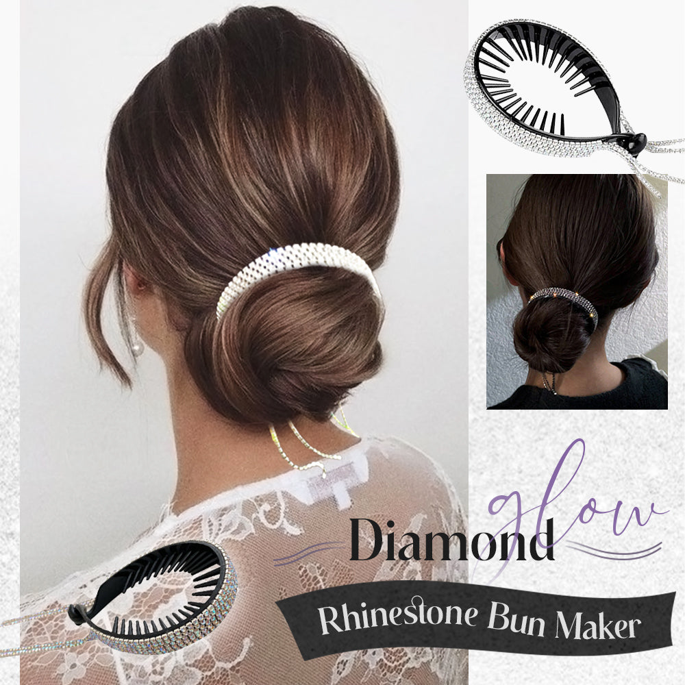 DiamondGlow Rhinestone Bun Maker - whambeauty