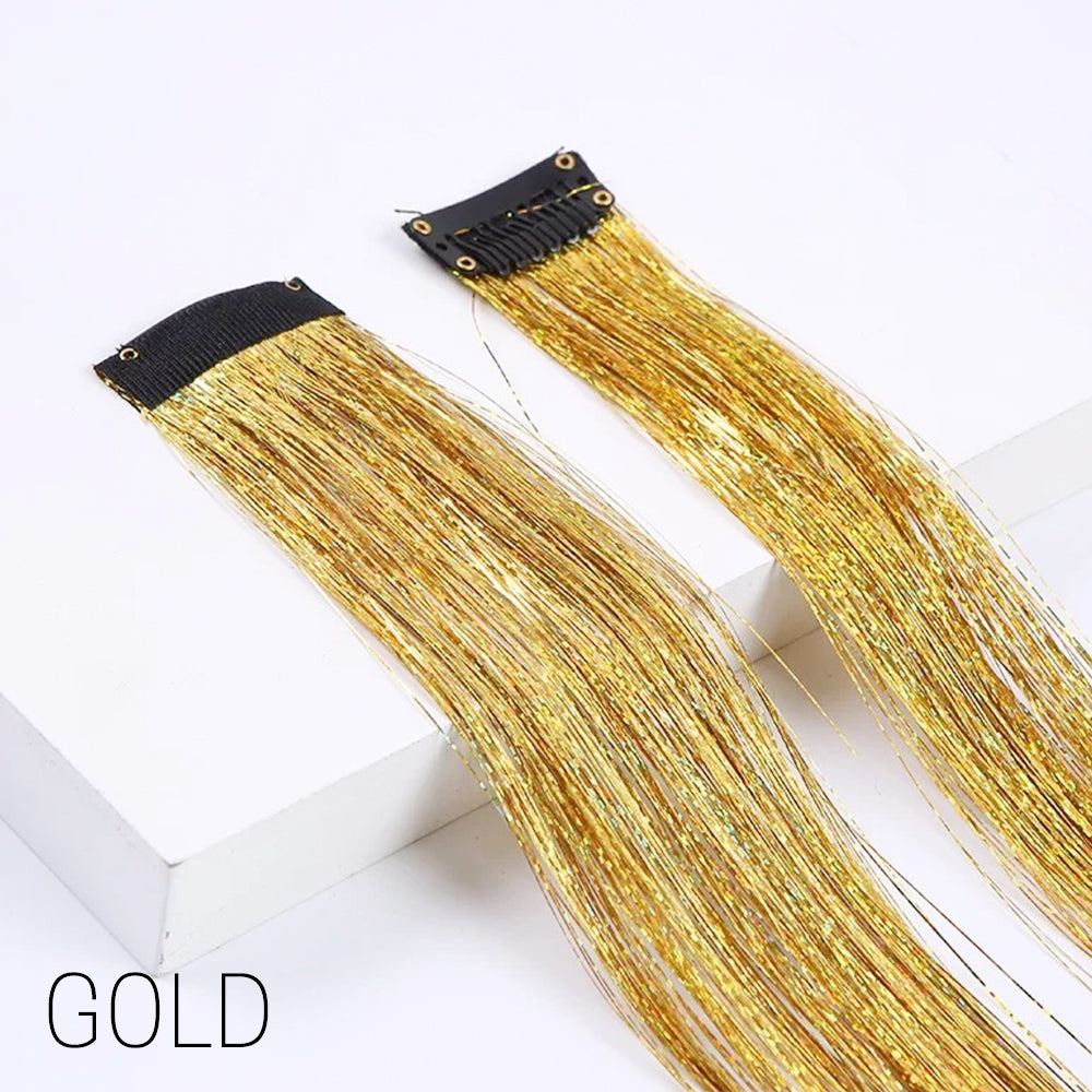 Glittery Tinsel Hair Extension - whambeauty