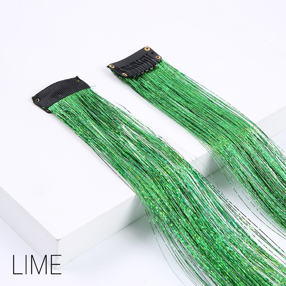 Glittery Tinsel Hair Extension - whambeauty