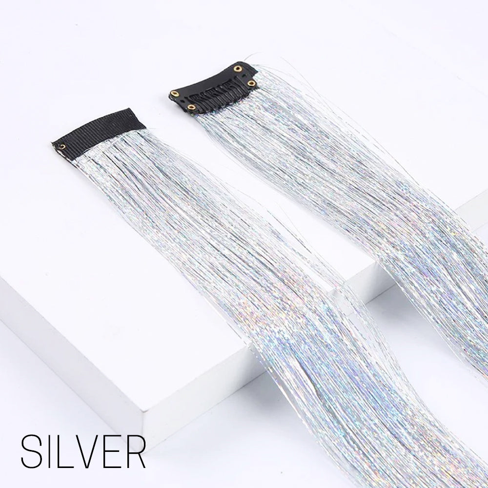 Glittery Tinsel Hair Extension - whambeauty